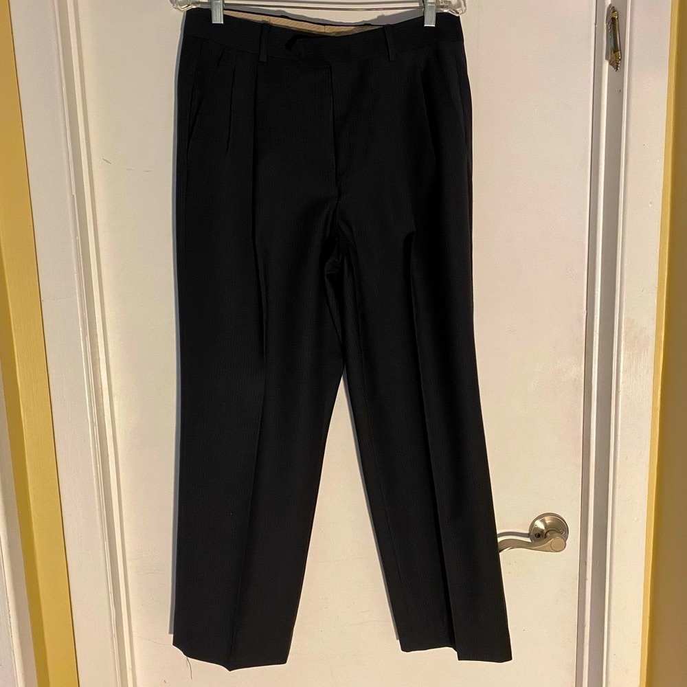 Men’s Dress Pants Black Pinstripe